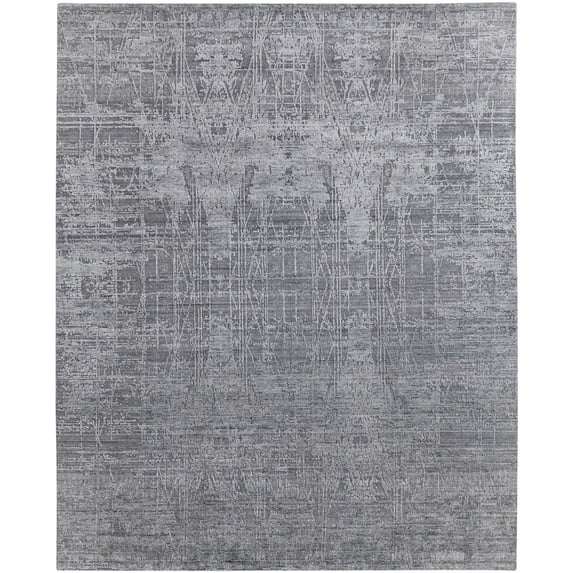 Feizy Eastfield Modern Abstract, Gray, 9' x 12' Area Rug Sheen Handmade Casual Distressed Floor Rug for Living room Bedroom