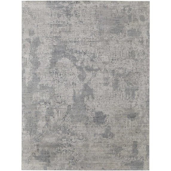 Feizy Eastfield Modern Abstract, Silver/Gray, 5' x 8' Area Rug Sheen Handmade Casual Distressed Floor Rug for Living room Bedroom