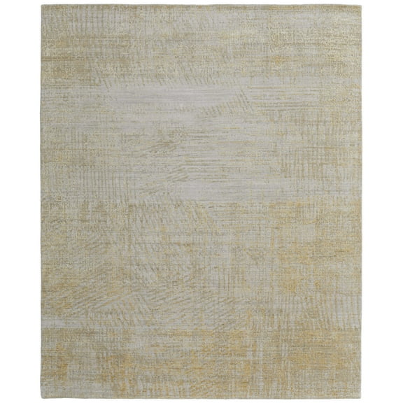 Feizy Eastfield Modern Abstract, Yellow/Ivory/Gold, 2' x 3' Accent Rug Sheen Handmade Design Carpet for Living Dining Bed Room