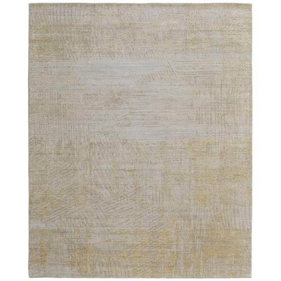 Feizy Eastfield Modern Abstract, Yellow/Ivory/Gold, 2' x 3' Accent Rug Sheen Handmade Design Carpet for Living Dining Bed Room