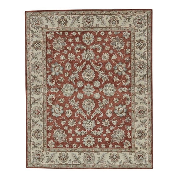 Feizy Eaton 2' x 3' Persian Traditional Wool Area Rug in Rust Brown/Beige