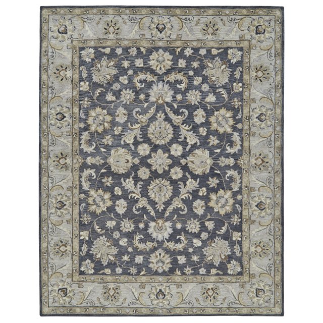 Feizy Eaton Traditional Oriental, Blue/Gray/Taupe, 1'6" x 1'6" Swatch