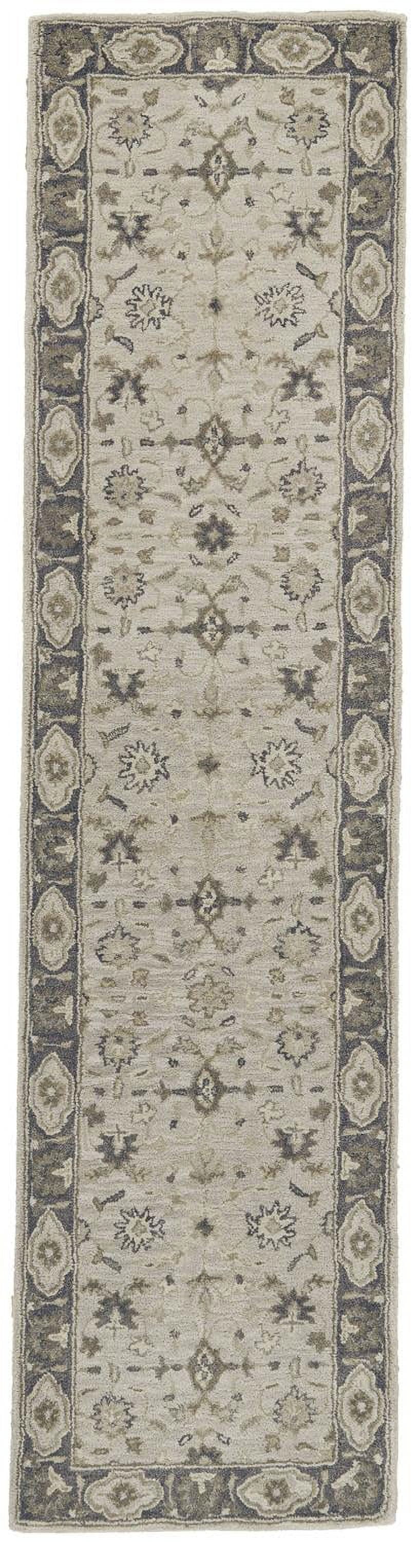 Feizy Eaton Traditional Oriental, Gray/Ivory/Taupe, 2'6" x 10' Runner