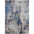 thumbnail image 1 of Feizy Edgemont Modern Abstract, Ivory/Blue, 9' x 12' Area Rug Easy Care Stain Resistant Fade Resistant Casual Watercolor Floor Rug for Living room Bedroom, 1 of 8
