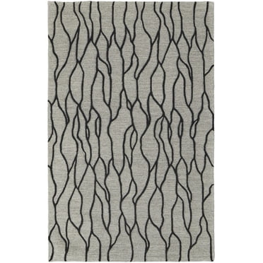 Feizy Enzo Transitional Abstract, Ivory/Black/Taupe, 2' x 3' Accent Rug Stain Resistant Water Resistant Fade Resistant Casual Design Carpet for Living Dining Bed Room