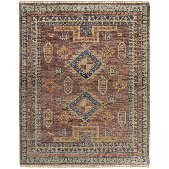 Feizy Fillmore Traditional Geometric, Red/Green/Blue, 4' x 6' Accent Rug Easy Care Stain Resistant Pet & Kid Friendly Bohemian & Eclectic Diamond Floor Rug for Living room Bedroom