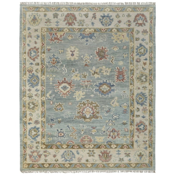 Feizy Fillmore Transitional Floral & Botanical, Blue/Ivory/Yellow, 2' x 3' Accent Rug Easy Care Stain Resistant Pet & Kid Friendly Bohemian & Eclectic Bordered Floor Rug for Living room Bedroom