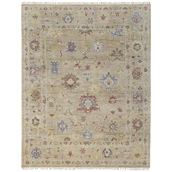 Feizy Fillmore Transitional Floral & Botanical, Brown/Tan/Blue, 9' x 12' Area Rug Easy Care Stain Resistant Pet & Kid Friendly Bohemian & Eclectic Bordered Floor Rug for Living room Bedroom