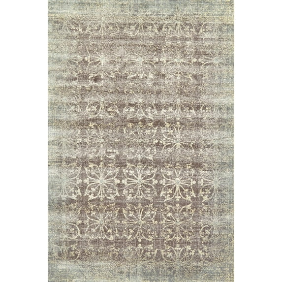 Feizy Fiona Transitional Geometric, Brown/Ivory/Gray, 5' x 7'6" Area Rug Sheen Fade Resistant Bohemian & Eclectic Abstract Design Carpet for Living Dining Bed Room