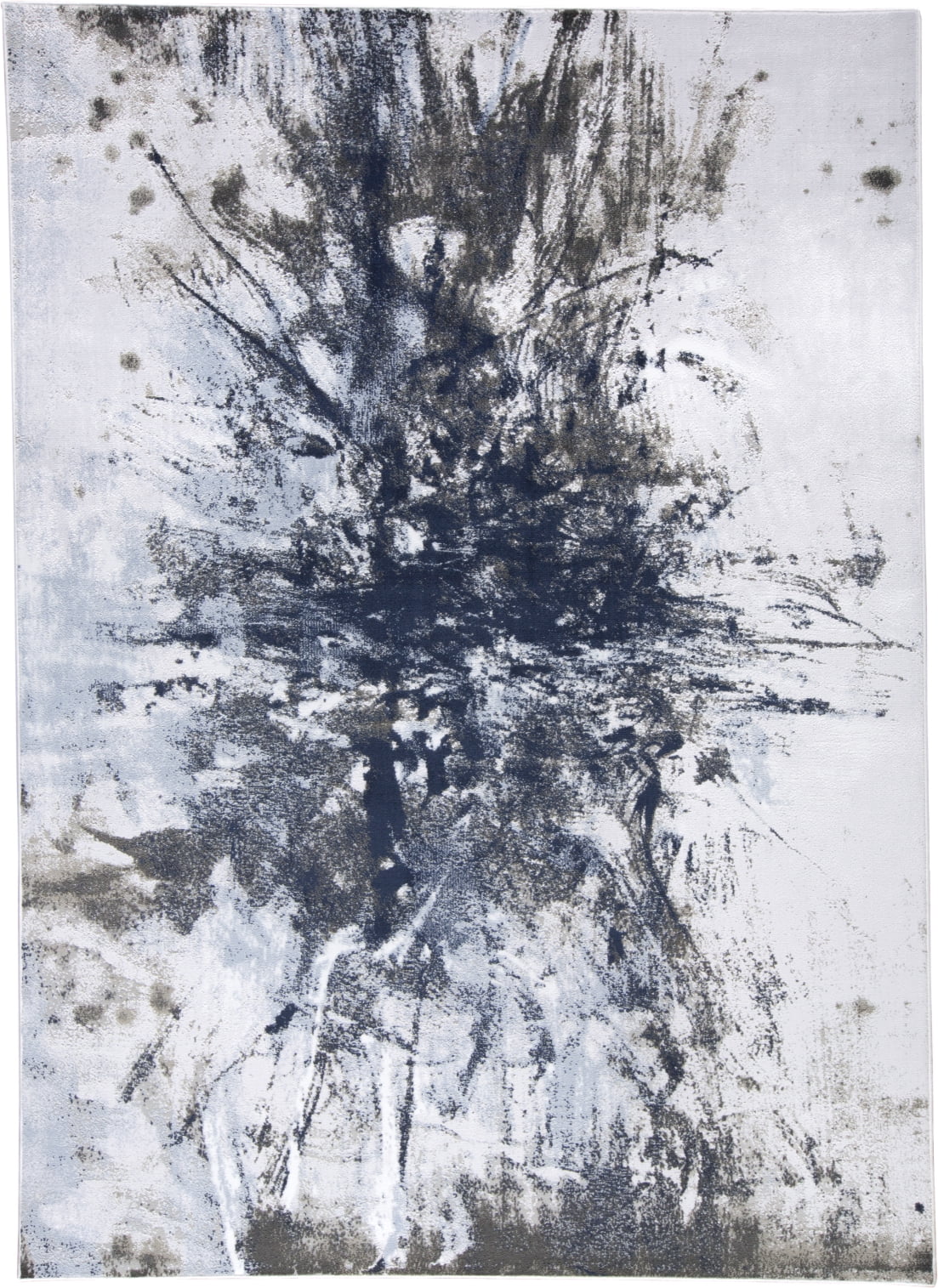 Feizy Gaspar Modern Abstract, Blue/Gray/White, 1'8" x 2'10" Accent Rug ...