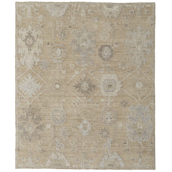 Feizy Grafton Transitional Floral & Botanical, Tan/Gray/Ivory, 9'6" x 13'6" Area Rug Stain Resistant Easy Care Kid Friendly Craftsman Design Carpet for Living Dining Bed Room