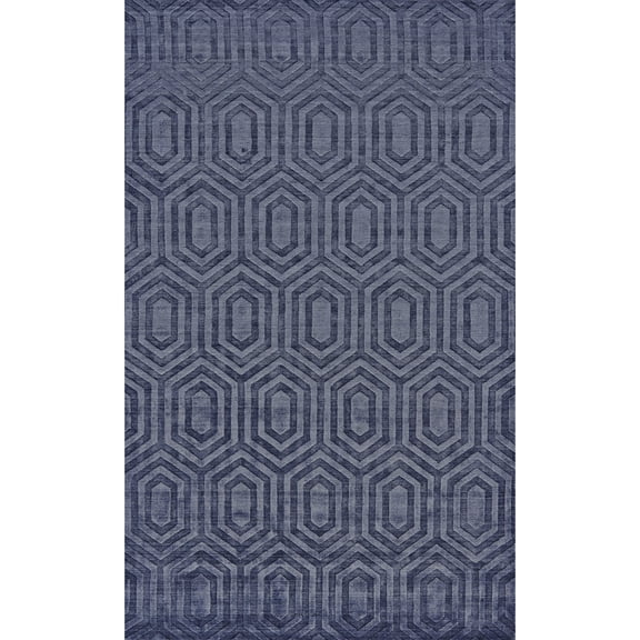 Feizy Gramercy Modern Geometric, Blue, 8'6" x 11'6" Area Rug Sheen Fade Resistant Global Diamond Floor Rug for Living room Bedroom