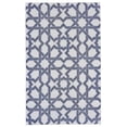 thumbnail image 1 of Feizy Granada Transitional Geometric, Blue/White, 5' x 8' Area Rug Easy Care Pet & Kid Friendly Handmade Global Trellis & Lattice Design Carpet for Living Dining Bed Room, 1 of 4