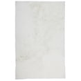 thumbnail image 1 of Feizy Home Collection 3' x 5' Solid White Rectangular Shag Area Throw Rug, 1 of 4