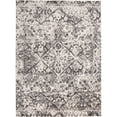 thumbnail image 1 of Feizy Home Collection 5.25' x 7.5' Gray and Ivory Medallion Diamond Rectangular Area Throw Rug, 1 of 4