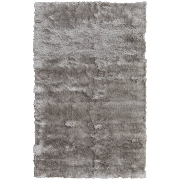 Feizy Indochine Modern Solid, Gray/Silver, 2' x 3'4" Accent Rug Sheen Fade Resistant Luxury & Glam Design Carpet for Living Dining Bed Room
