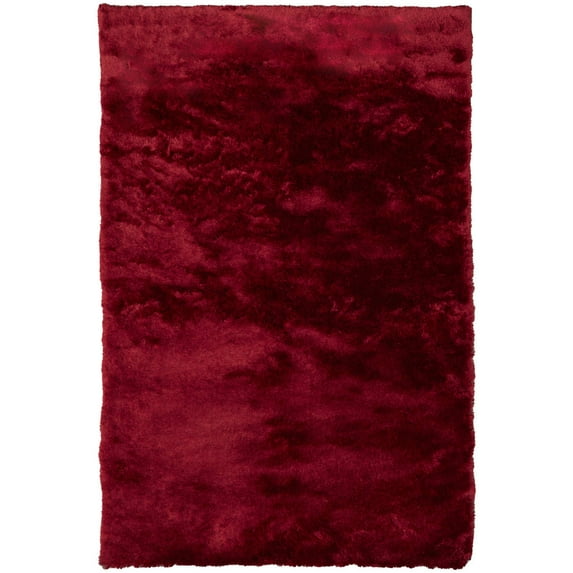 Feizy Indochine Modern Solid, Red/Purple, 7'6" x 9'6" Area Rug Sheen Fade Resistant Luxury & Glam Floor Rug for Living room Bedroom