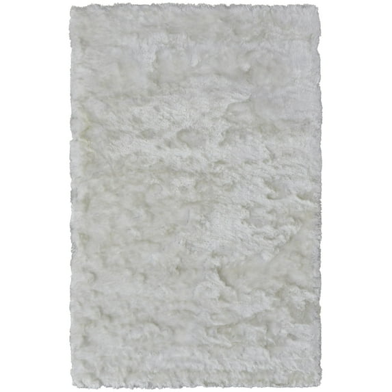 Feizy Indochine Modern Solid, White, 1'6" x 1'6" Swatch Sheen Fade Resistant Luxury & Glam Design Carpet for Living Dining Bed Room