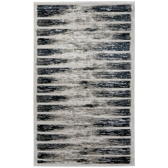 Feizy Jewel Modern Abstract, Gray/Black, 7'10" x 10' Area Rug Easy Care Stain Resistant Fade Resistant Bohemian & Eclectic Distressed Floor Rug for Living room Bedroom