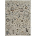 thumbnail image 1 of Feizy Kaia Transitional Floral & Botanical, Ivory/Orange/Blue, 7'10" x 9'6" Area Rug Sheen Casual Damask Floor Rug for Living room Bedroom, 1 of 8