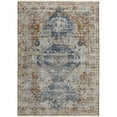 thumbnail image 1 of Feizy Kaia Transitional Medallion, Ivory/Orange/Blue, 5' x 7'9" Area Rug Sheen Bohemian & Eclectic Distressed Floor Rug for Living room Bedroom, 1 of 8