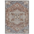 thumbnail image 1 of Feizy Kaia Transitional Medallion, Orange/Ivory/Blue, 2' x 3' Accent Rug Sheen Bohemian & Eclectic Oriental Floor Rug for Living room Bedroom, 1 of 8