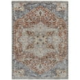 thumbnail image 1 of Feizy Kaia Transitional Medallion, Orange/Ivory/Blue, 7'10" x 9'6" Area Rug Sheen Bohemian & Eclectic Oriental Floor Rug for Living room Bedroom, 1 of 8