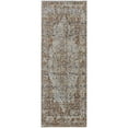 thumbnail image 1 of Feizy Kaia Transitional Medallion, Tan/Ivory/Orange, 3' x 8' Runner Sheen Vintage Distressed Floor Rug for Living room Bedroom, 1 of 8