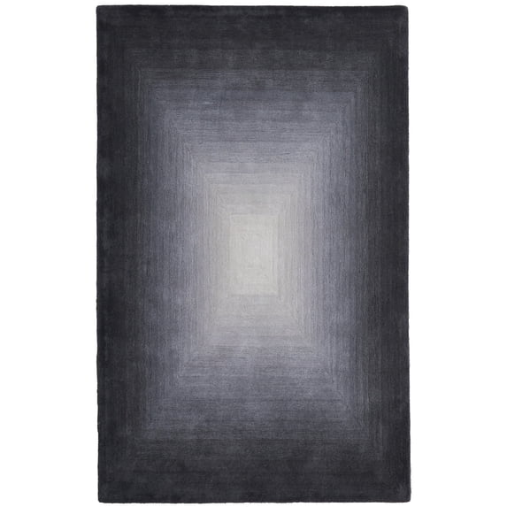 Feizy Katya Modern Abstract, Black/White/Gray, 2' x 3' Accent Rug Easy Care Stain Resistant Pet & Kid Friendly Industrial Gradient & Ombre Floor Rug for Living room Bedroom