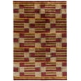 thumbnail image 1 of Feizy Keystone Transitional Stripes, Gold/Green/Red, 7'9" x 9'9" Area Rug Sheen Handmade Fade Resistant Casual Checkered Design Carpet for Living Dining Bed Room, 1 of 8
