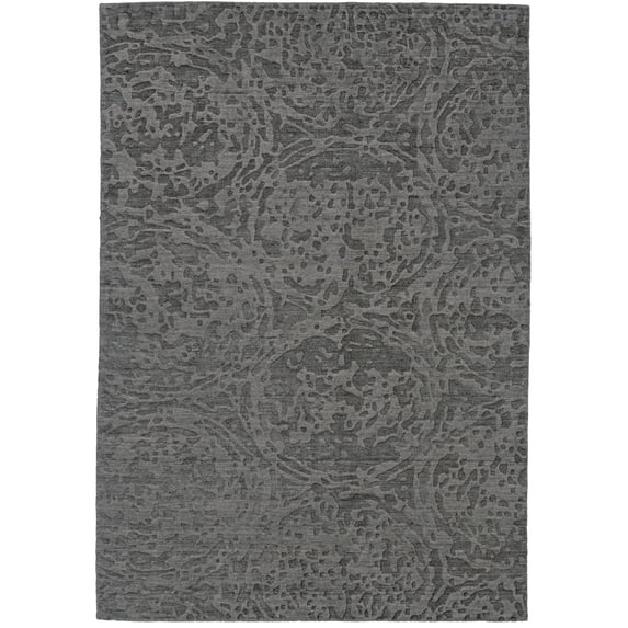 Feizy Leilani Modern Abstract, Gray, 2' x 3' Accent Rug Sheen Fade Resistant Industrial Solid Design Carpet for Living Dining Bed Room