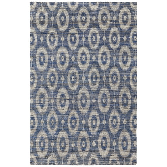 Feizy Lilliana Transitional Geometric, Blue/Gray/Tan, 5' x 8' Area Rug Handmade Reversible Casual Polka Dots Design Carpet for Living Dining Bed Room