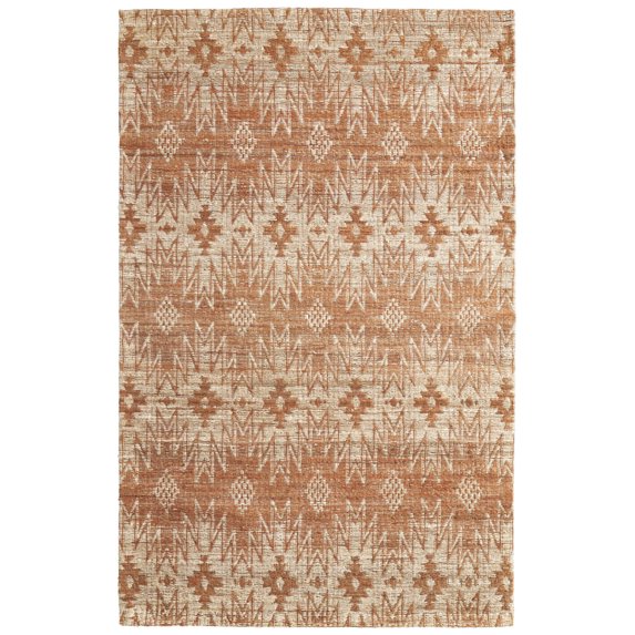 Feizy Lilliana Transitional Geometric, Orange/Ivory/Tan, 2' x 3' Accent Rug Handmade Reversible Global Diamond Design Carpet for Living Dining Bed Room