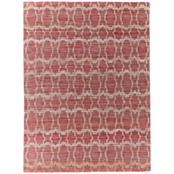 Feizy Lilliana Transitional Geometric, Red/Tan, 9'6" x 13'6" Area Rug Handmade Reversible Bohemian & Eclectic Ikat Floor Rug for Living room Bedroom