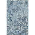 thumbnail image 1 of Feizy Lorrain Modern Abstract, Blue/Ivory, 2' x 3' Accent Rug Easy Care Stain Resistant Fade Resistant Bohemian & Eclectic Watercolor Floor Rug for Living room Bedroom, 1 of 8