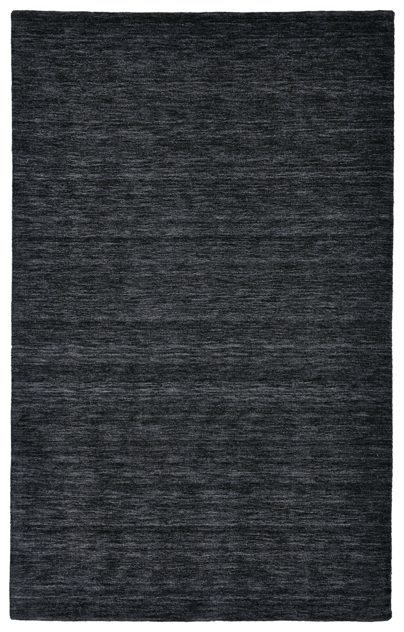 Handmade Black Wool Rectangular Area Rug, 2' x 3'