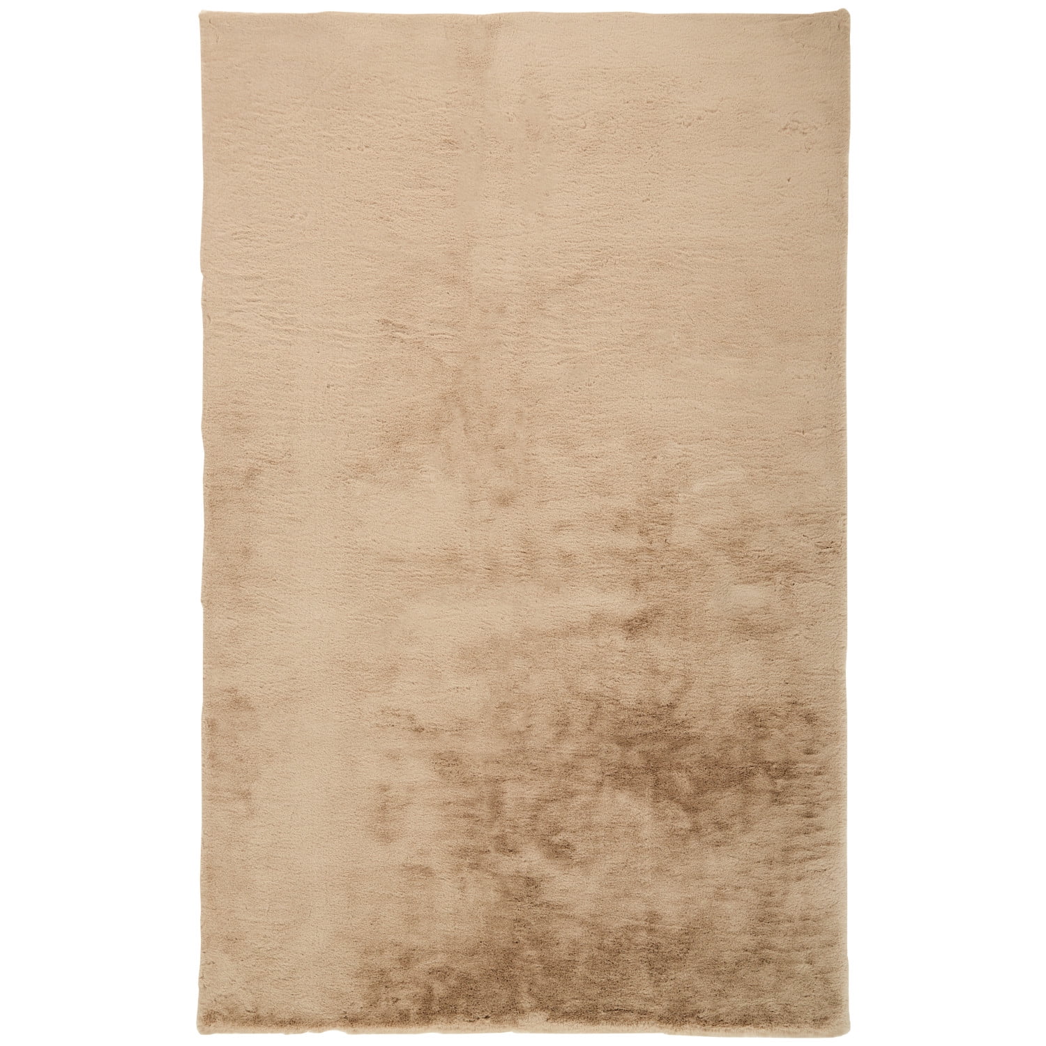 Beige 2' x 3' Synthetic Rectangular Easy Care Accent Rug