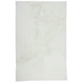 thumbnail image 1 of Feizy Luxe Velour Modern Solid, White, 2' x 3' Accent Rug Sheen Fade Resistant Casual Distressed Design Carpet for Living Dining Bed Room, 1 of 5