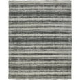 thumbnail image 1 of Feizy Mackay Transitional Stripes, Gray/Ivory/Black, 4' x 6' Accent Rug Sheen Fade Resistant Casual Floor Rug for Living room Bedroom, 1 of 8