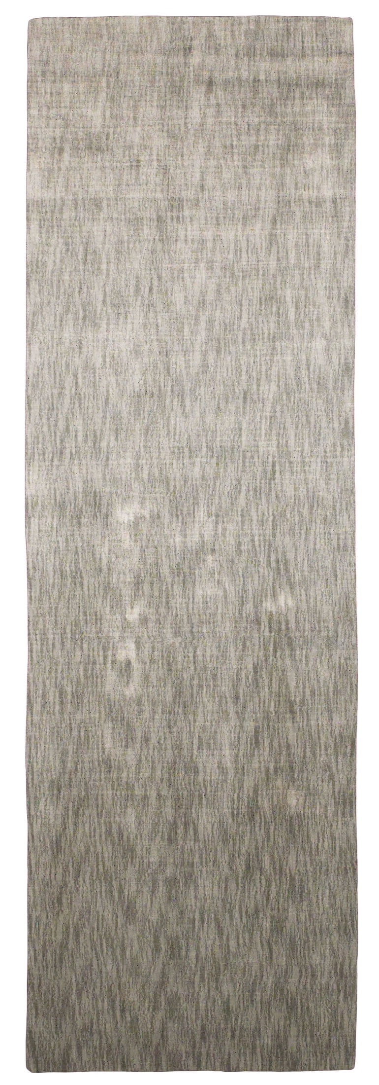 Marlowe Light Gray Hand-Knotted Viscose Runner Rug