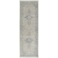 thumbnail image 1 of Feizy Marquette Transitional Medallion, Taupe/Gray/Blue, 2'8" x 8' Runner Stain Fade Resistant Pet & Kid Friendly Bohemian & Eclectic Oriental Floor Rug for Living room Bedroom, 1 of 8