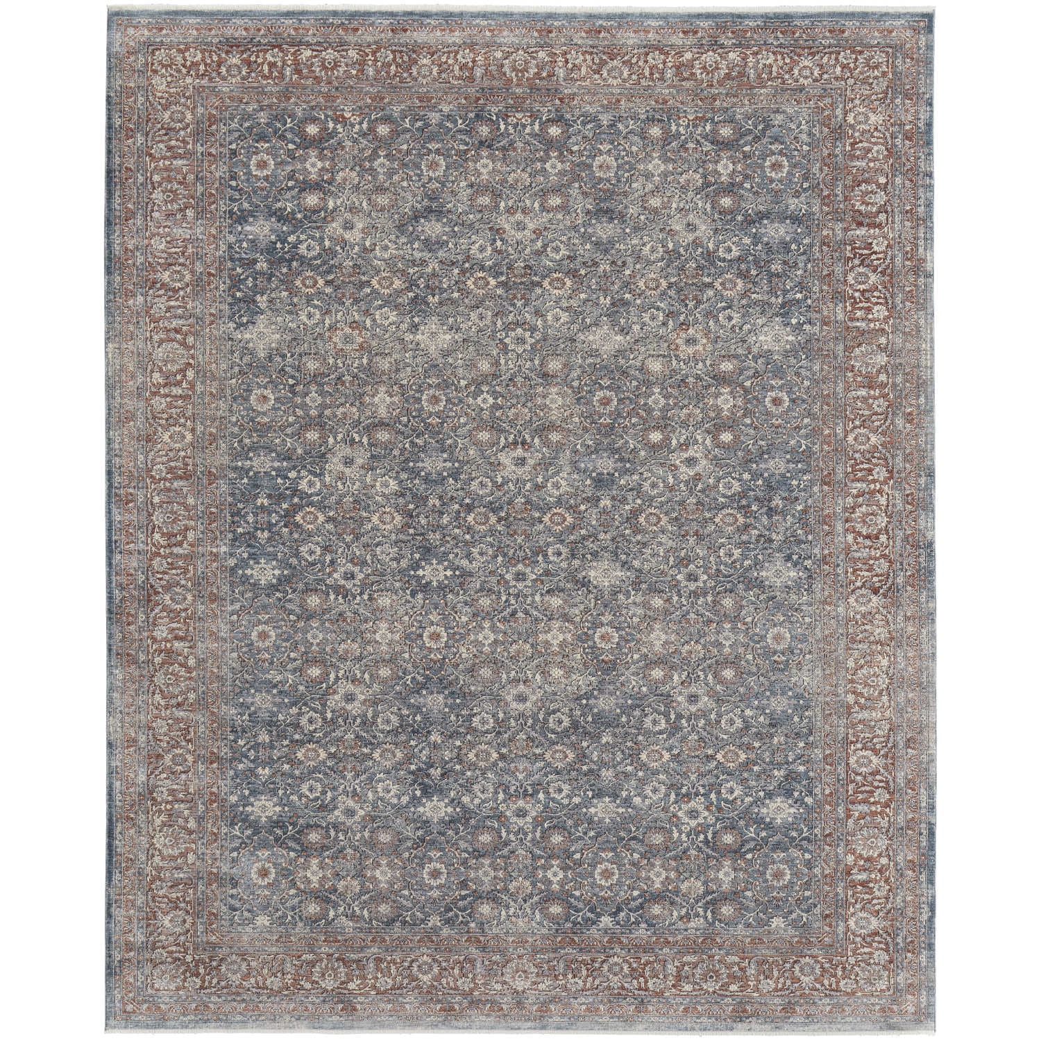 Feizy Marquette Transitional Oriental, Blue/Red, 12' x 15' Area Rug ...