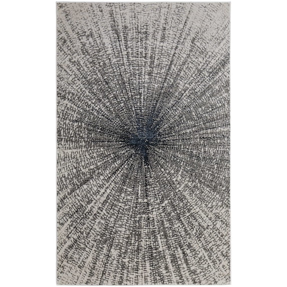 Feizy Micah Modern Abstract, Ivory/Gray/Blue, 12' x 15' Area Rug, Easy Care Stain Resistant Fade Resistant, Area Rug for Living Room and Bedroom