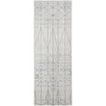 thumbnail image 1 of Feizy Micah Modern Geometric, White/Silver/Gray, 2'10" x 7'10" Runner Sheen Stain Resistant Fade Resistant Mid-Century Modern Design Carpet for Living Dining Bed Room, 1 of 7