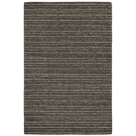 Feizy Morisco Transitional Stripes, Brown/Ivory, 5' x 8' Area Rug Eco Friendly Stain Resistant Water Resistant Casual Abstract Design Carpet for Living Dining Bed Room