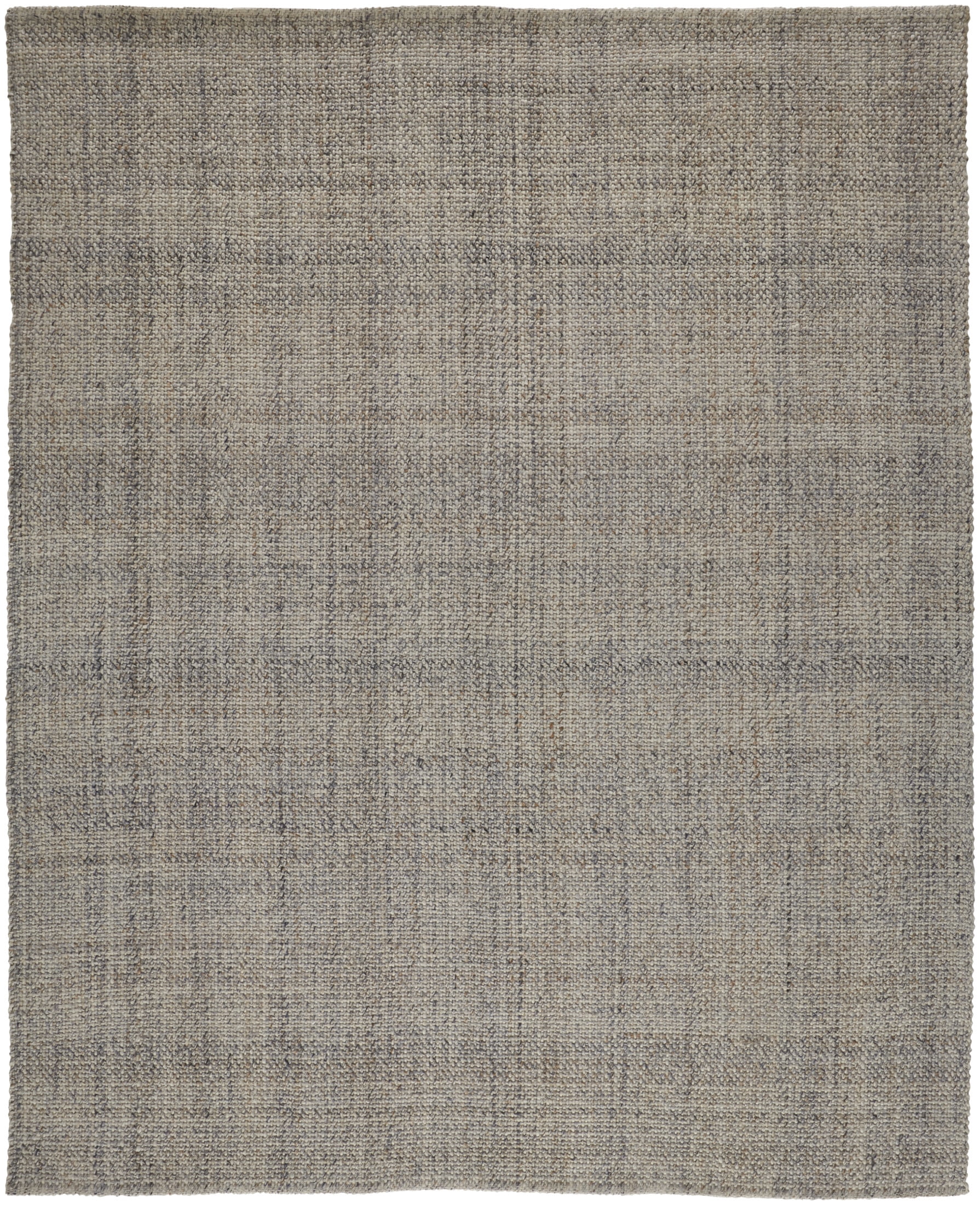 Ivory Tan Gray Flat Woven Synthetic Area Rug 5' x 8'