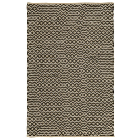 Feizy Norrington Transitional Diamond, Black/Tan, 8' x 11' Area Rug Stain Fade Resistant Handmade Classic Floor Rug for Living room Bedroom