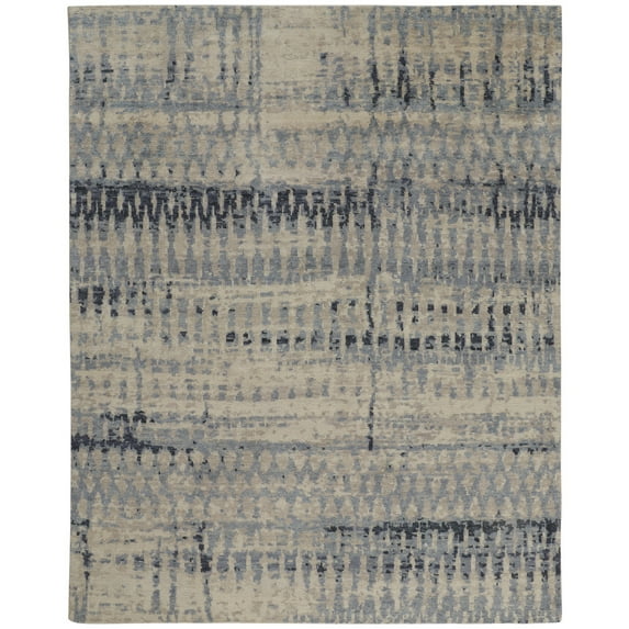 Feizy Palomar Transitional Abstract, Blue/Tan, 2' x 3' Accent Rug Stain Fade Resistant Easy Care Casual Geometric Floor Rug for Living room Bedroom