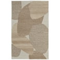thumbnail image 1 of Feizy Pollock Modern Watercolor, Brown/Tan/Ivory, 1'6" x 1'6" Swatch Stain Fade Resistant Kid Friendly Casual Abstract Floor Rug for Living room Bedroom, 1 of 9