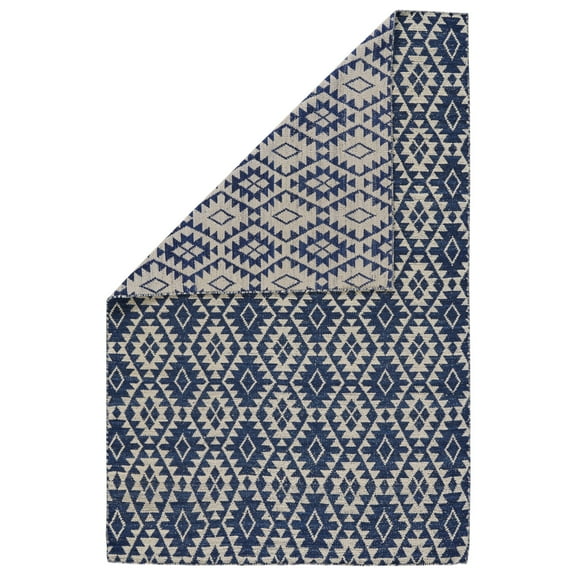 Feizy Prentiss Transitional Geometric, Blue/Gray, 8' x 10' Area Rug Reversible Easy Care Stain Resistant Classic Diamond Floor Rug for Living room Bedroom